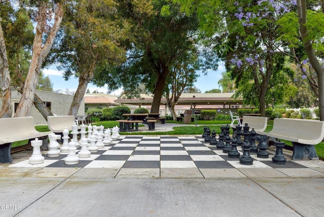 view of community featuring a patio