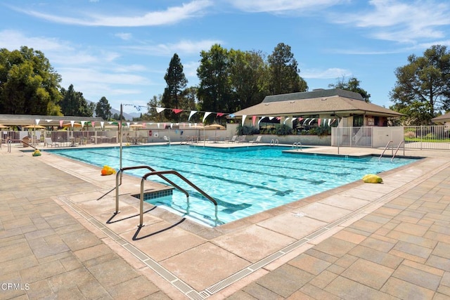 view of pool with a patio area