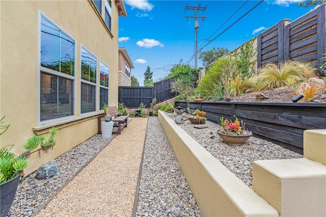 view of yard with a patio area