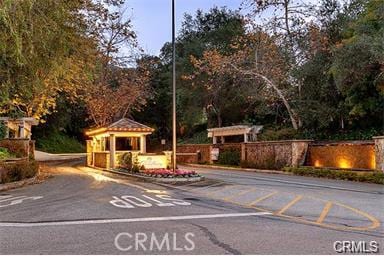 view of parking featuring a gazebo