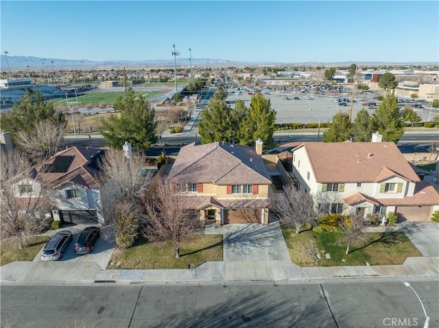 aerial view featuring a residential view