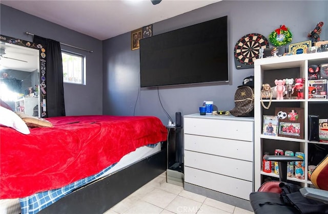 view of tiled bedroom