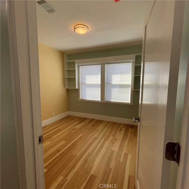 empty room featuring light wood-type flooring