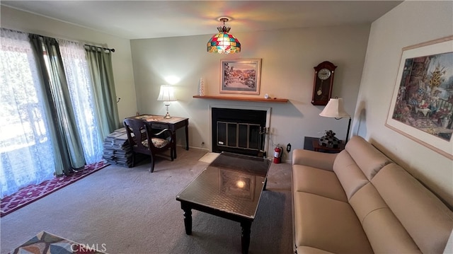 view of carpeted living room