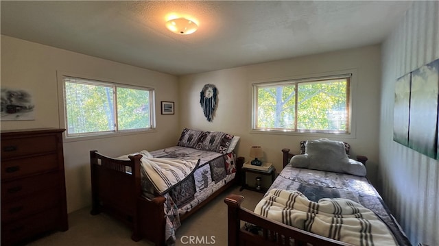 bedroom featuring a textured ceiling