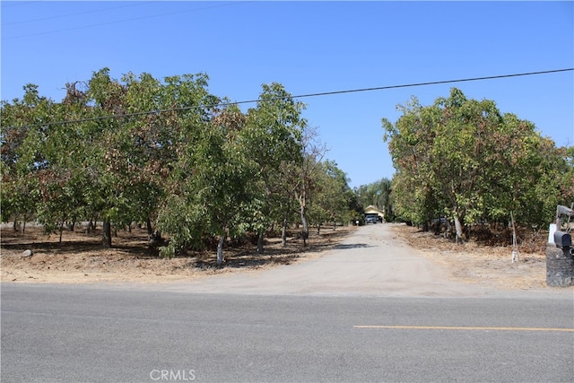 view of road with a rural view