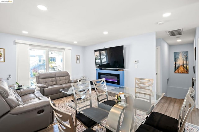 living room featuring hardwood / wood-style floors