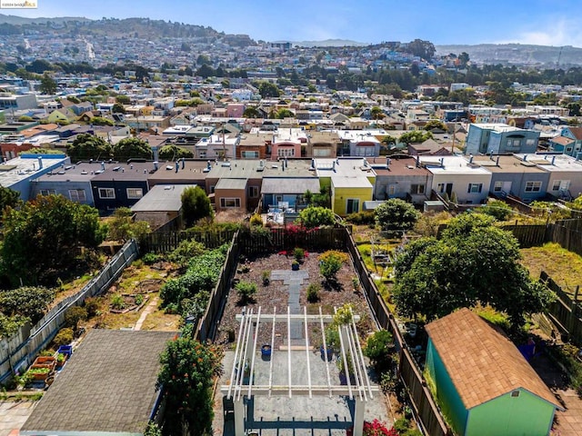 aerial view featuring a mountain view