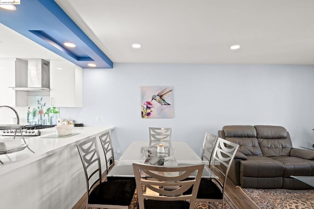 dining room featuring dark wood-type flooring