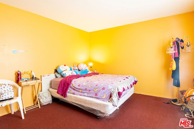 view of carpeted bedroom