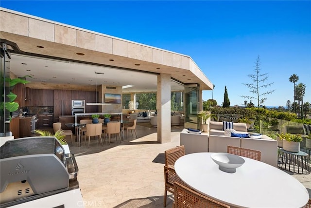 view of patio with outdoor lounge area