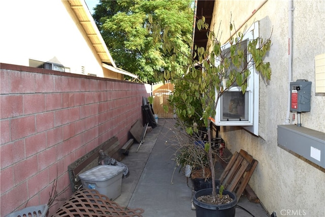 view of home's exterior featuring a patio area