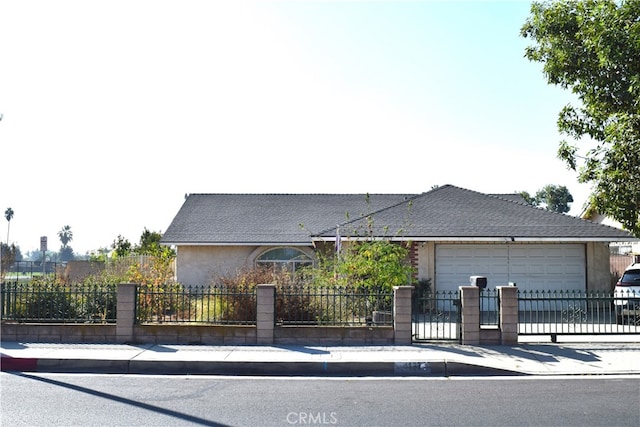 view of front of house featuring a garage