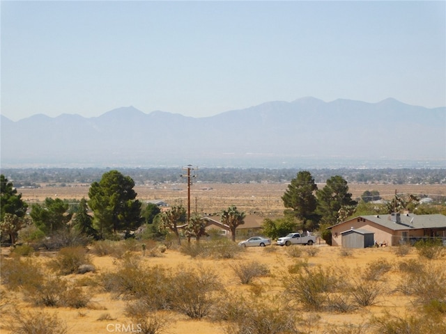 property view of mountains featuring a rural view