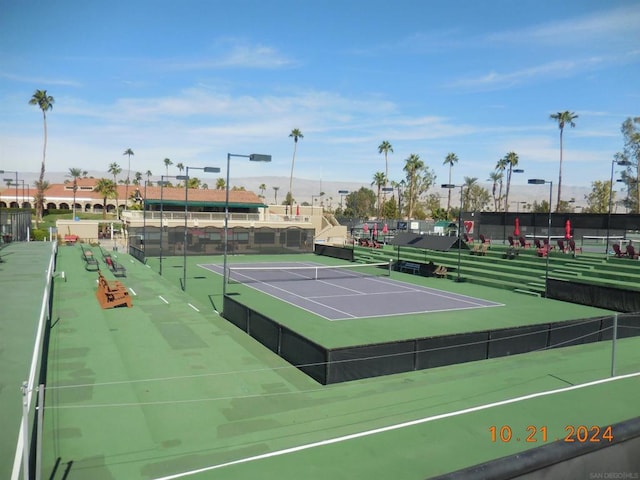 view of tennis court