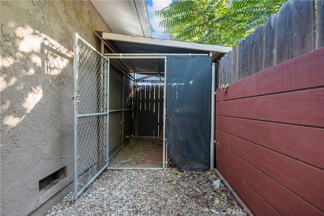 exterior space featuring an outbuilding