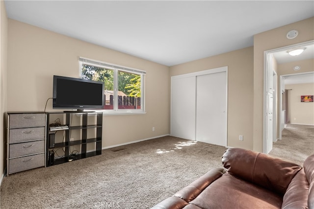 interior space featuring carpet floors