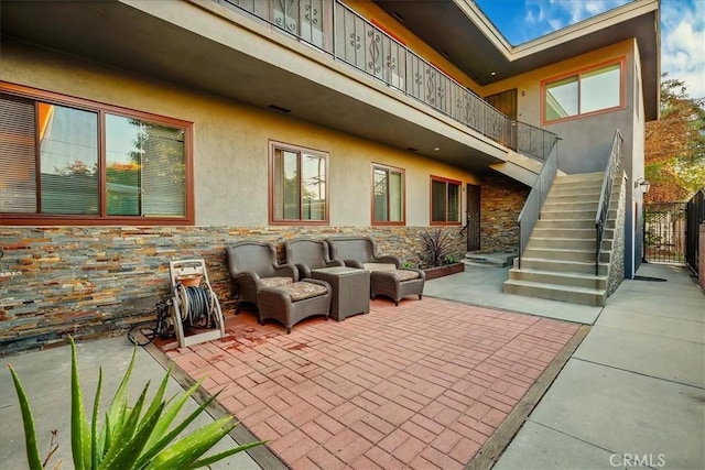 view of patio / terrace featuring outdoor lounge area