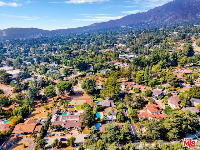 aerial view featuring a mountain view