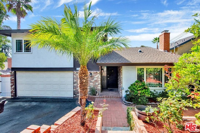 view of front of home featuring a garage