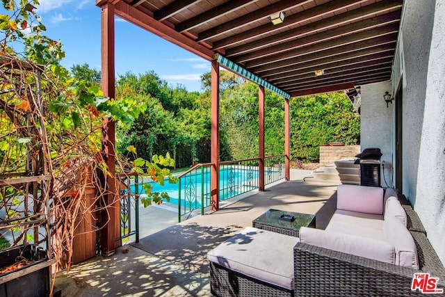 view of patio featuring outdoor lounge area