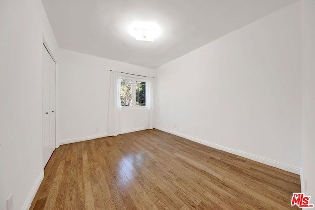 empty room featuring light wood-type flooring