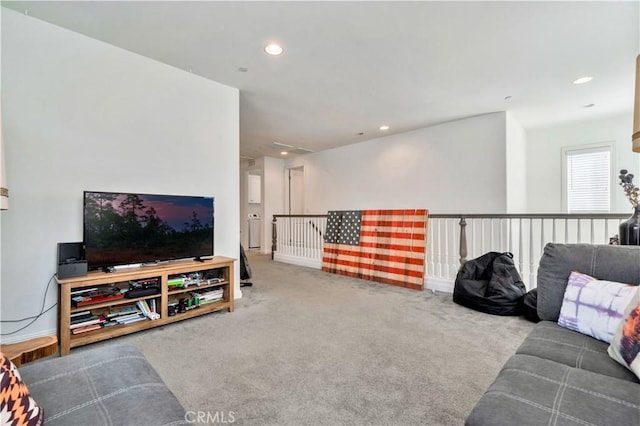 view of carpeted living room