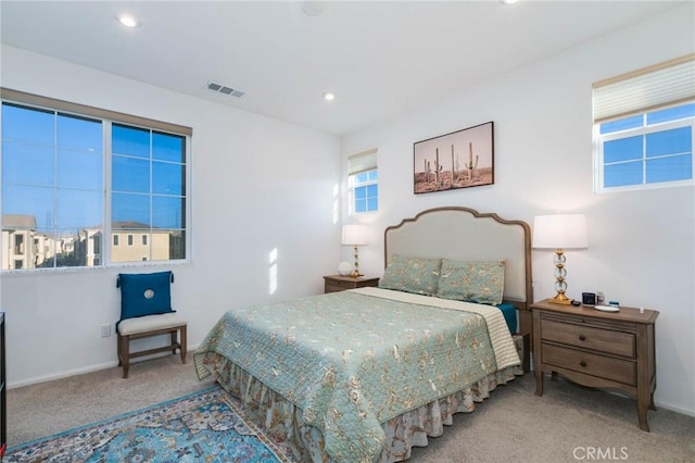 view of carpeted bedroom