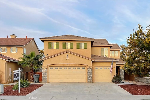 view of front of house featuring a garage