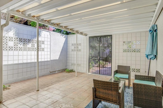 view of patio / terrace featuring an outdoor hangout area