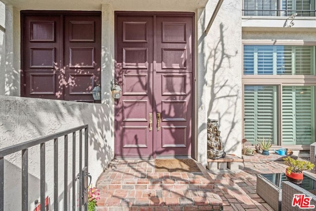 view of doorway to property