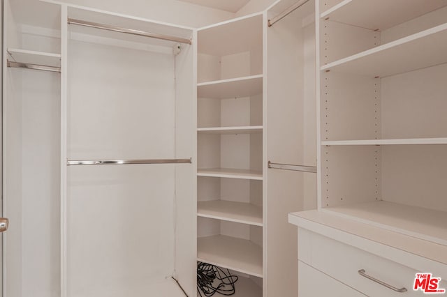 view of walk in closet