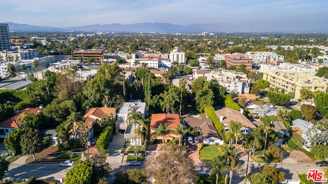 bird's eye view with a mountain view