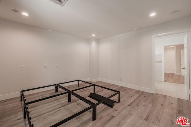 empty room featuring light wood-type flooring