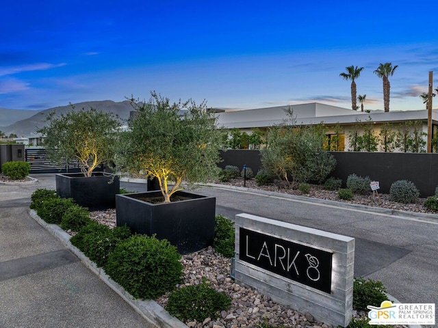 exterior space with a mountain view