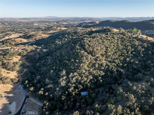 bird's eye view with a mountain view