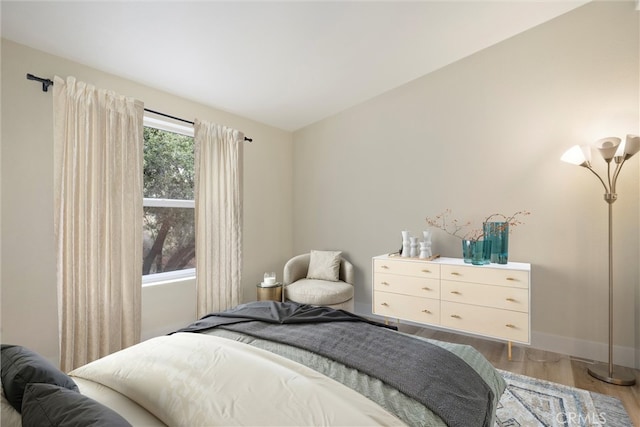 bedroom featuring hardwood / wood-style flooring