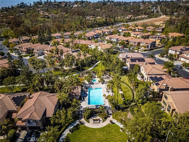 drone / aerial view featuring a residential view