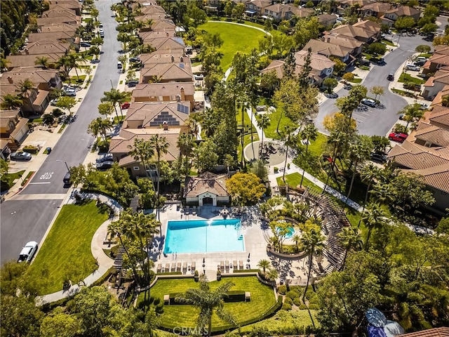 bird's eye view featuring a residential view