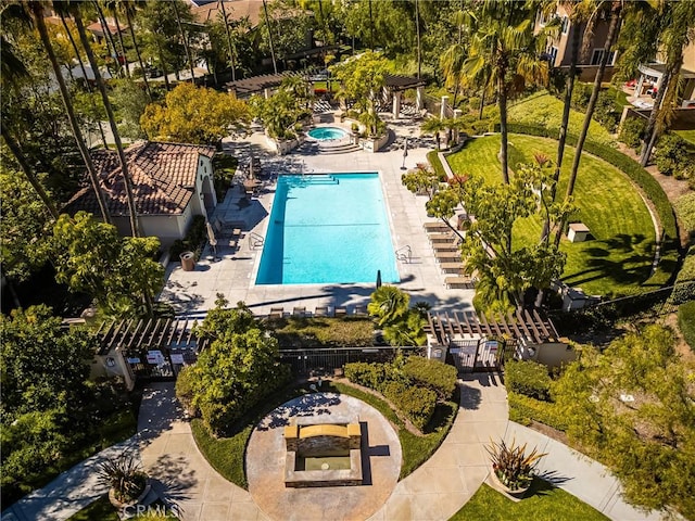 pool featuring a patio