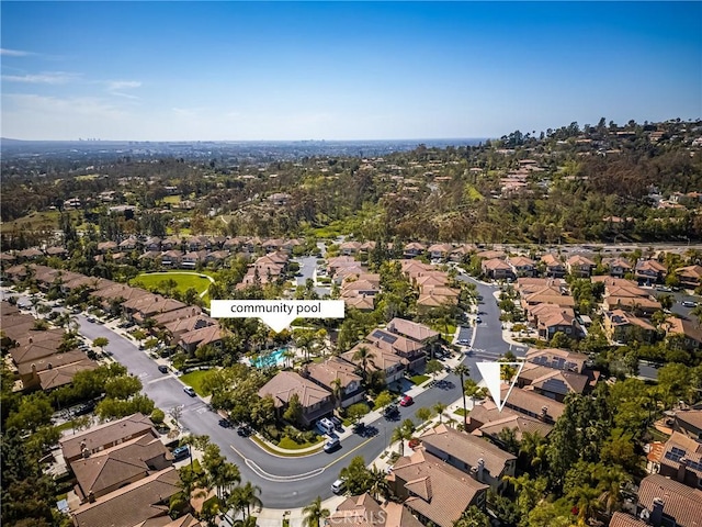 birds eye view of property featuring a residential view