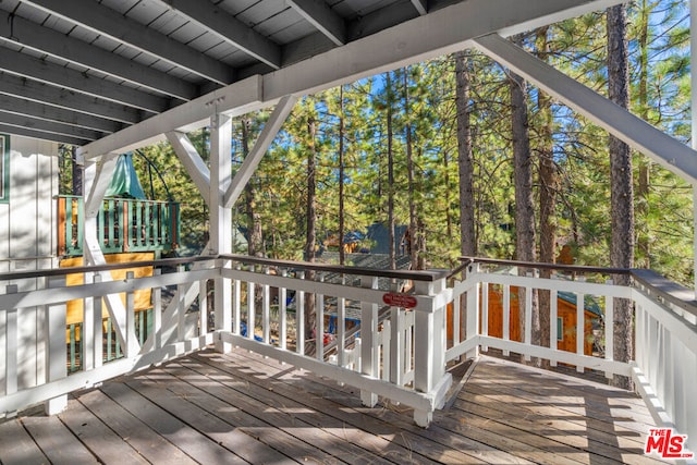 view of wooden terrace