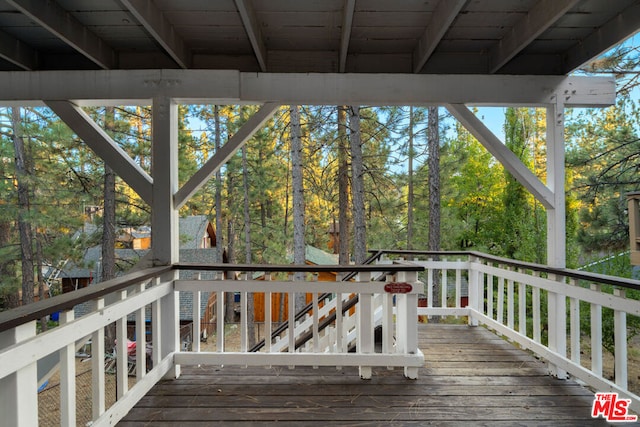 view of wooden deck