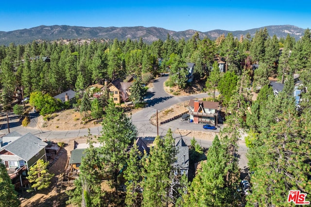 aerial view featuring a mountain view