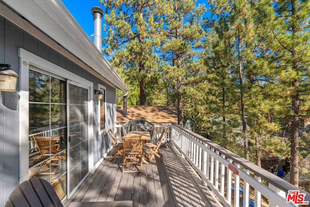 view of wooden deck