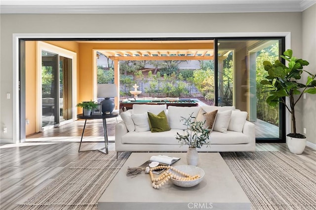 sunroom / solarium with plenty of natural light