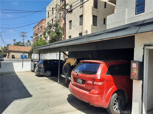 view of car parking