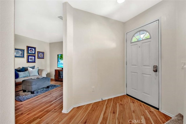 entryway featuring light hardwood / wood-style floors