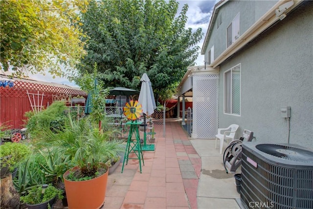 view of patio featuring cooling unit