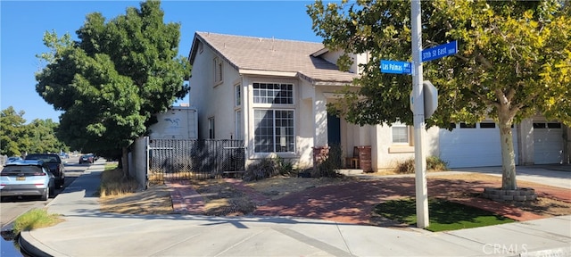 view of front facade with a garage